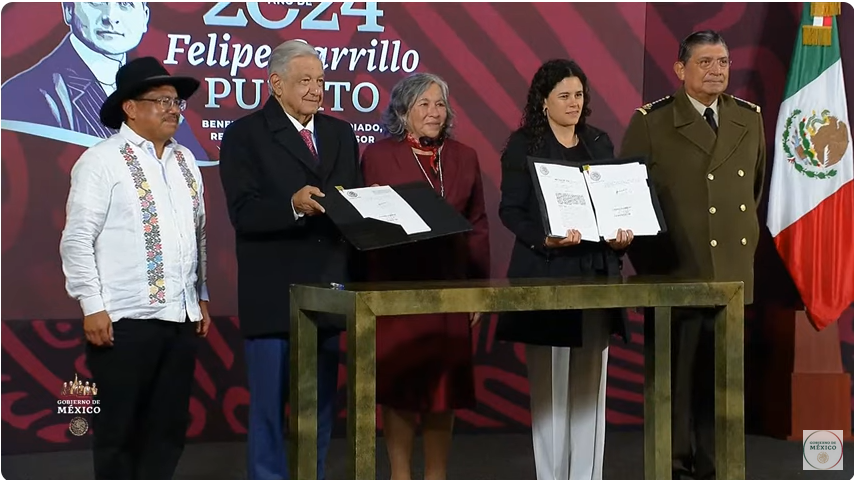 AMLO Firma Reformas a la Guardia Nacional y a los Pueblos Indígenas