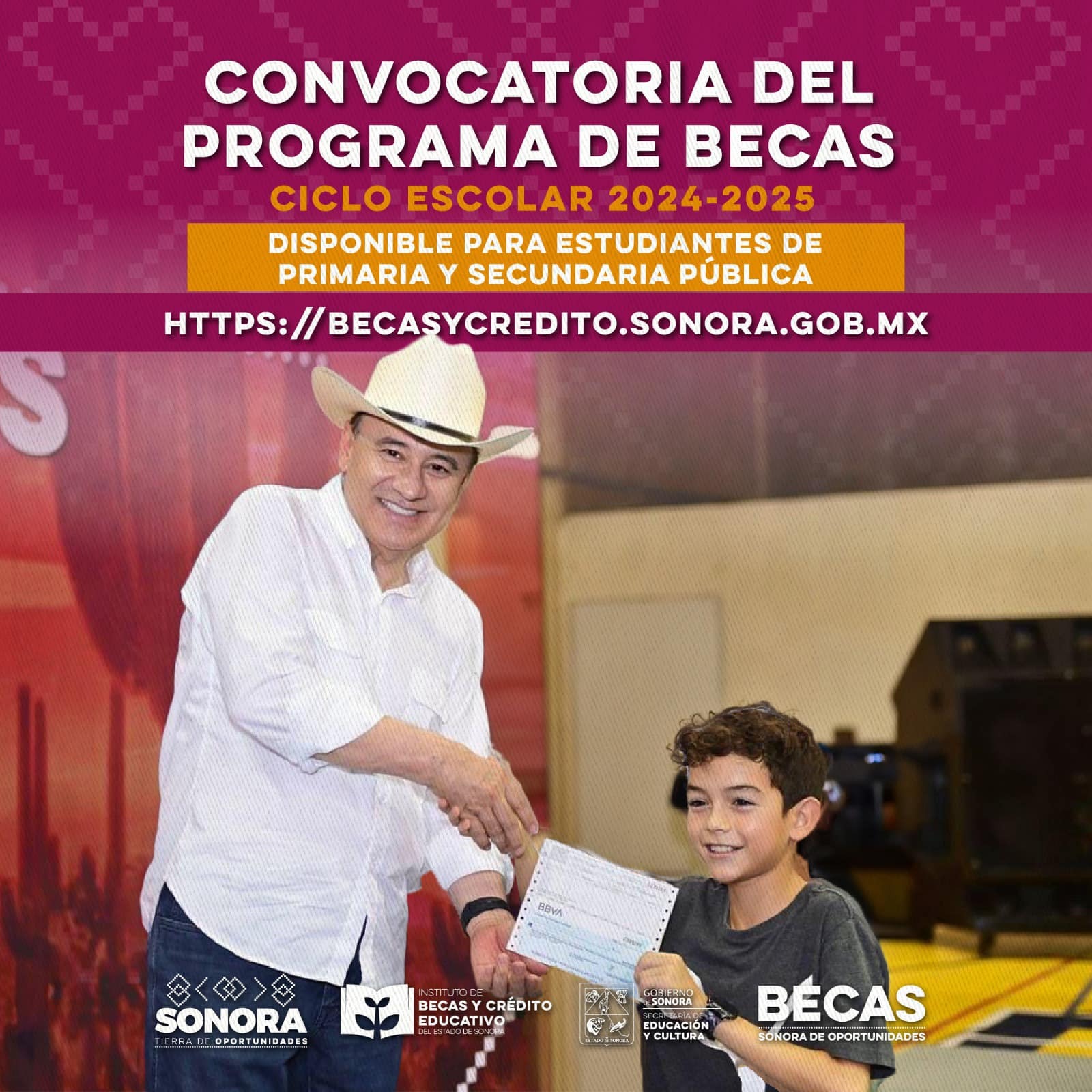 Inicia convocatoria para Becas “Sonora de Oportunidades” para el ciclo 2024-2025