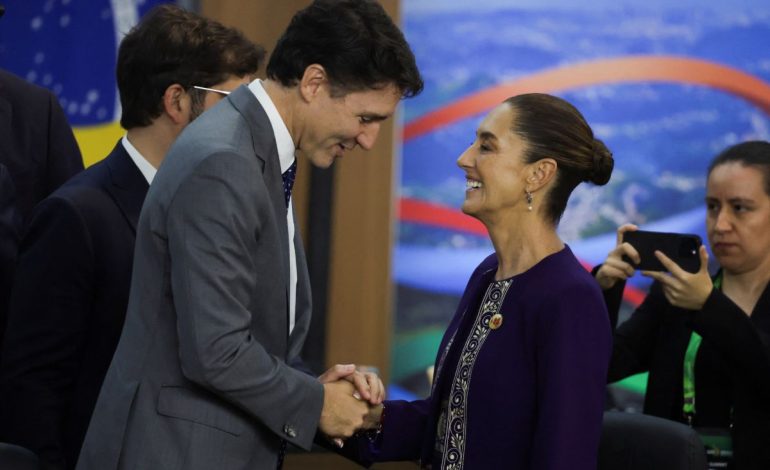 Sheinbaum y Trudeau, Suman Voluntades “Estamos comprometidos para trabajar juntos” J.T.