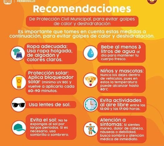 Refuerza Gobierno de Hermosillo acciones preventivas ante calor extremo