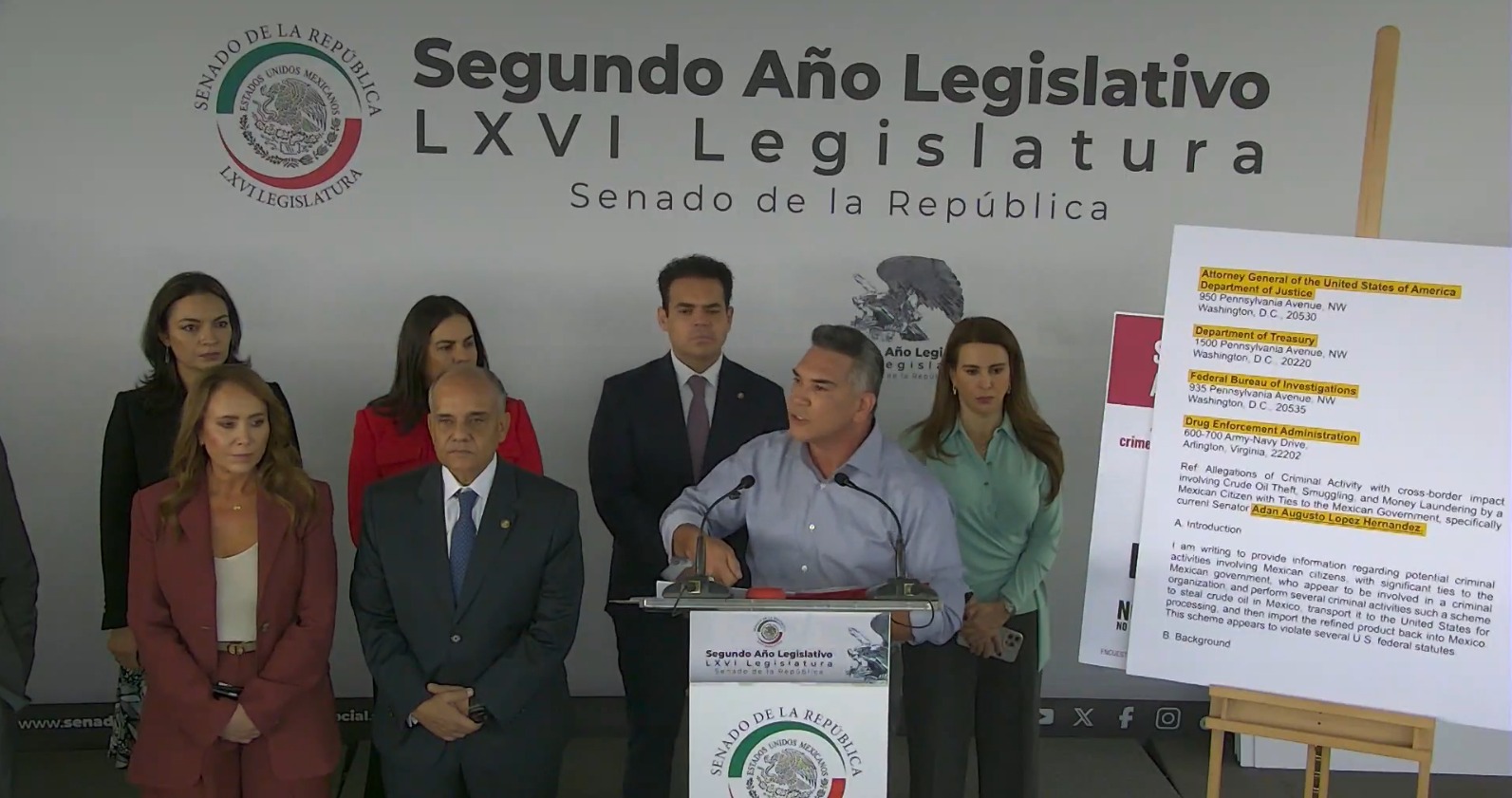 PRI denuncia ante FBI y DEA a coordinador de Morena en el Senado
