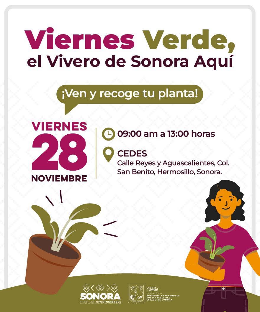 CEDES realiza jornada de entrega de plantas para impulsar reforestación urbana en Hermosillo