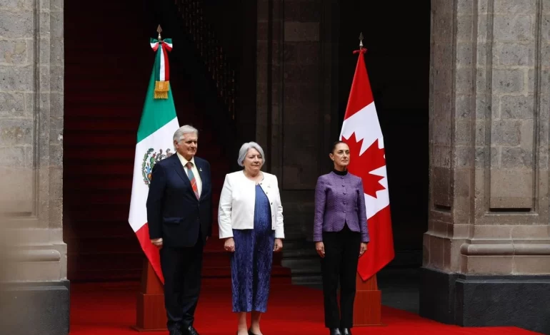 Recibe Presidenta Claudia Sheinbaum a la Gobernadora General de Canadá, Mary Simon, en Palacio Nacional