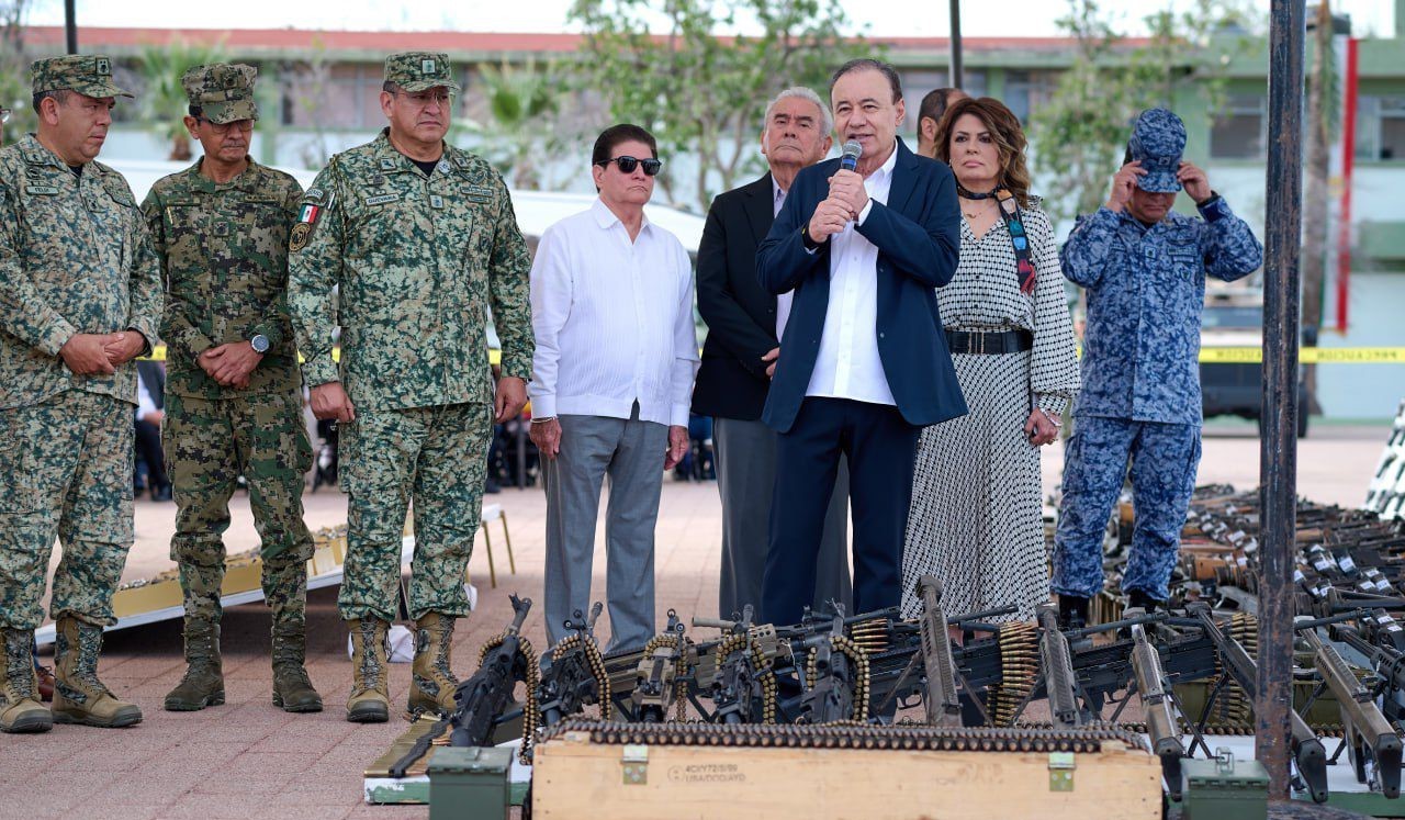Alfonso Durazo retira de las calles más de 900 armas y refuerza la seguridad en Sonora