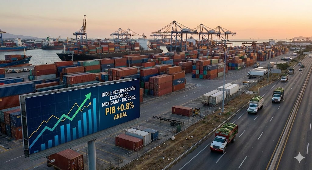 Impulsada por el sector primario, la economía mexicana logra un leve repunte al concluir el 2025