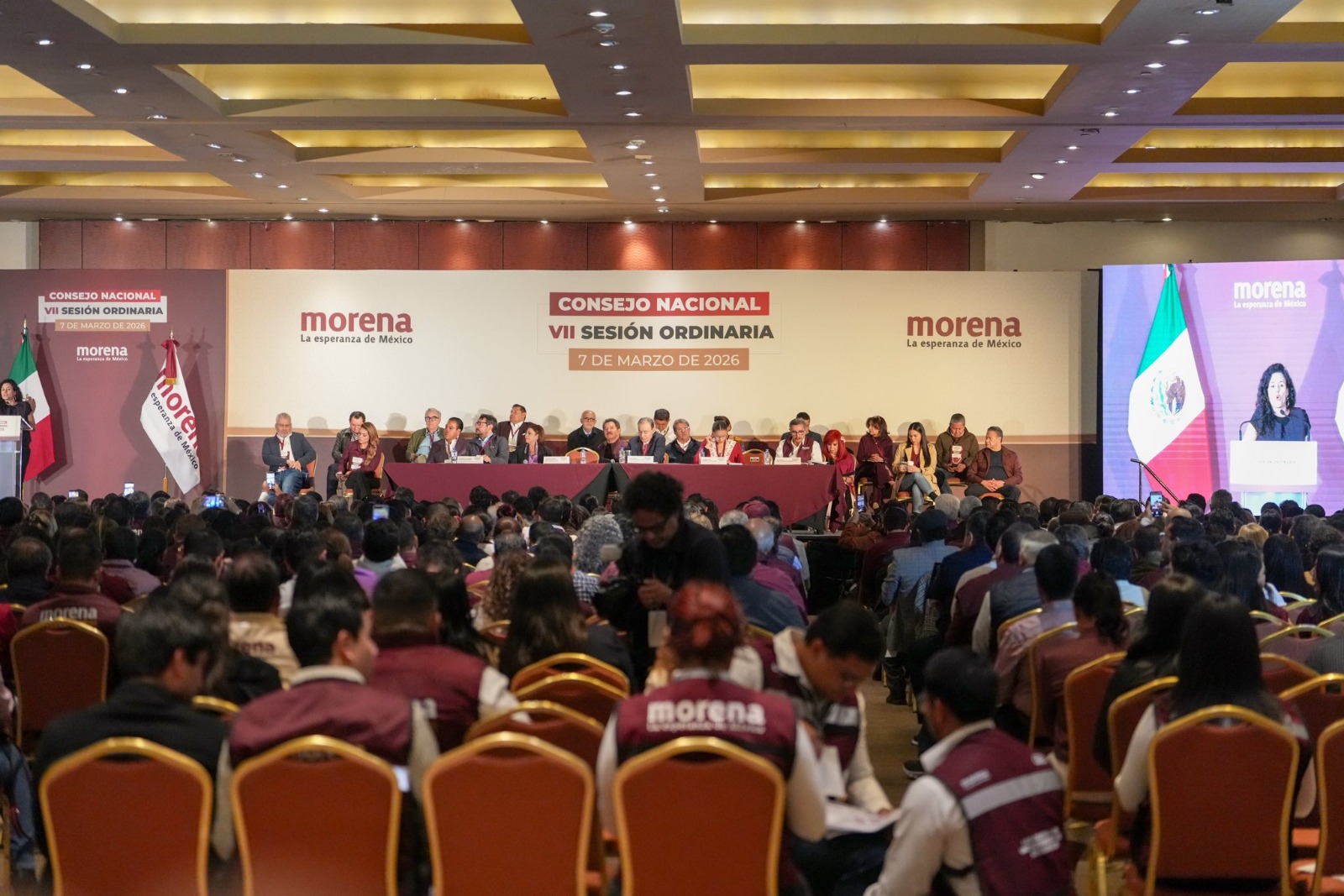 Morena celebra sesión del Consejo Político Nacional rumbo a los procesos electorales de 2027