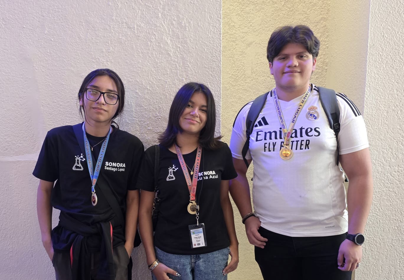 Alumnos de Cobach Sonora conquistan tres medallas en la Olimpiada Nacional de Química