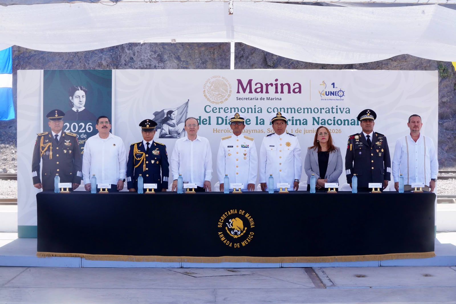 Gobernador Durazo conmemora el 84 aniversario del Día de la Marina Nacional