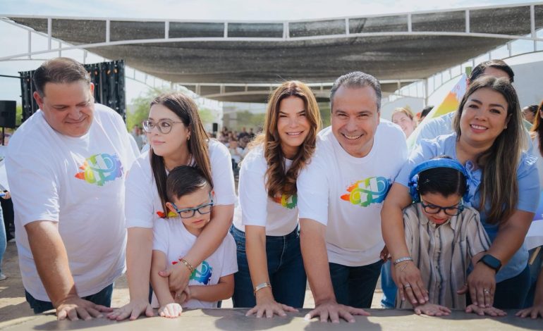 Inician Toño Astiazarán y Patty Ruibal construcción de Parque para Niñas y Niños con Autismo