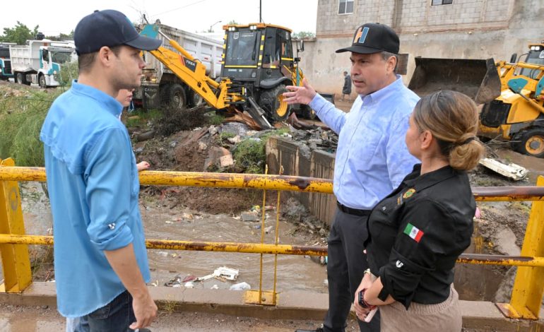 Supervisa Toño Astiazarán trabajos preventivos ante lluvias por huracán “Polo”