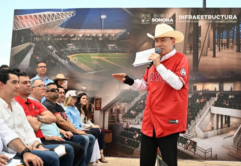 Gobernador Durazo avanza con la modernización del estadio de Los Mayos